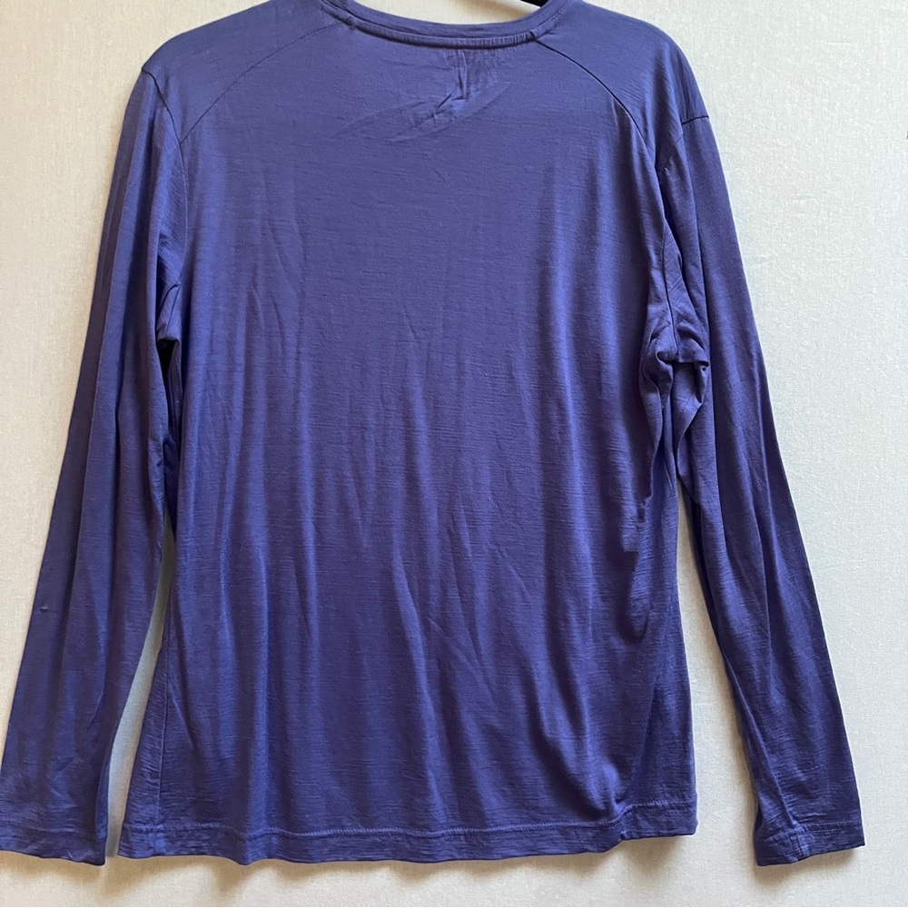 SEGMENTS 100% Merino Wool Long Sleeve Top Purple Size L - Picture 3 of 5